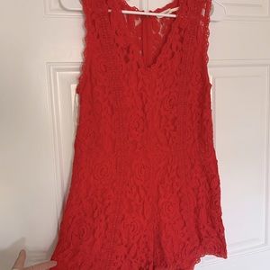 BluPepper Womens Lace Romper